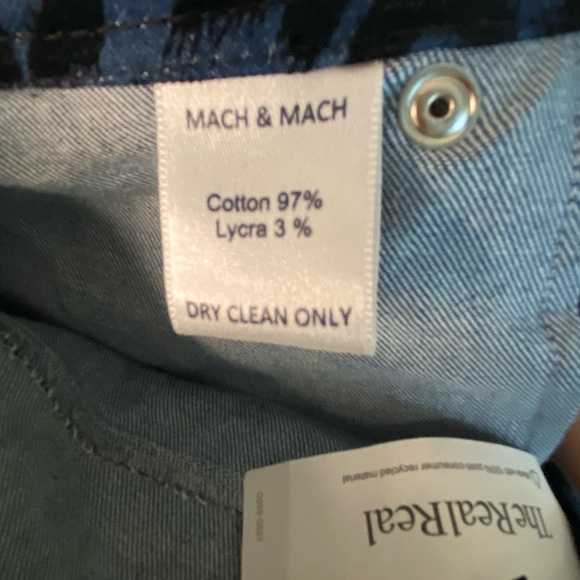 Mach & Mach Leopard Printed Stretch Mid-Rise Straight-Leg Jeans Sz 12 - Picture 7 of 14